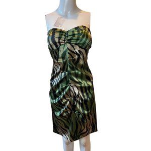 Jump Apparel Womens Strapless Body Cinched Party Dress Back Zip Green Size 5/6